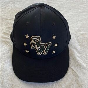 Black and Gold Star Embroidered Hat